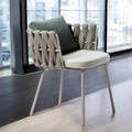 Modern Outdoor Aluminum & Olefin Dining Chair - Main View