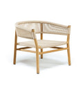 Modern Outdoor Teak Dining Chair - Lifestyle Setting
