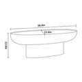 Modern Oval Travertine Coffee Table - Lifestyle Setting