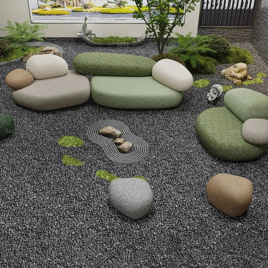 Modern Pebble Modular Sofa – Pebble-Inspired Curved Couch