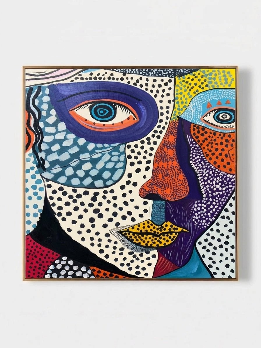 Modern Pop Expressionist Abstract Portrait Wall Art
