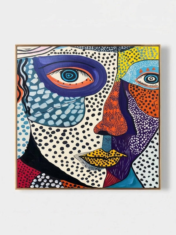 Modern Pop Expressionist Abstract Portrait Wall Art