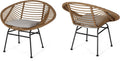Modern Rattan Accent Chair - Detail View