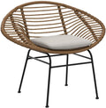 Modern Rattan Accent Chair - Side View