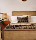 Modern Rattan Panel Bed - Lifestyle Setting