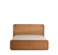 Modern Rattan Panel Bed - Main View