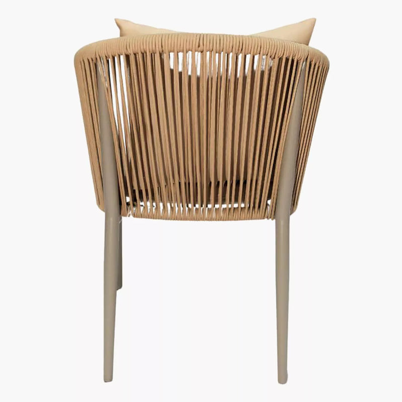 Modern Rope Outdoor Armchair – Commercial-Grade Aluminum Frame & Weather-Resistant Cushions