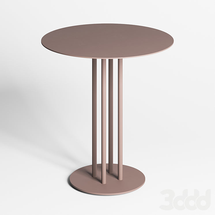 Modern Round Outdoor Dining Table – Aluminum Top & Minimalist Pedestal Base