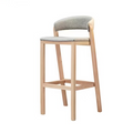 Modern Scandinavian Counter Stool - Side View