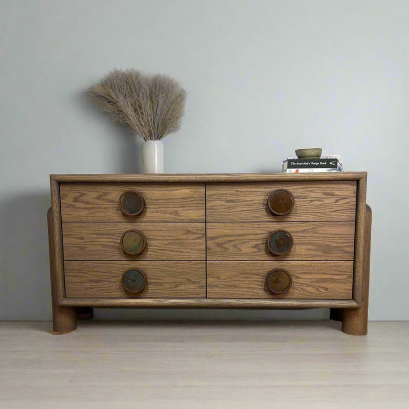 Modern Sculptural 6-Drawer Dresser - Main View