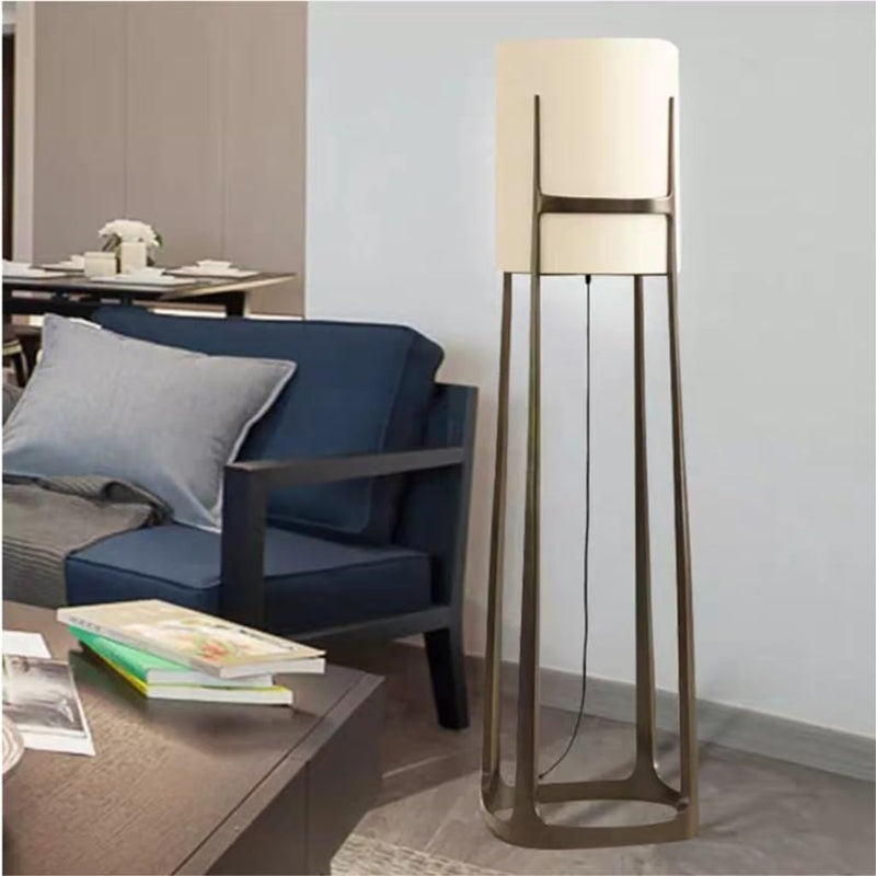 Moderne sculpturale kooivloerlamp – Minimalistische elegantie