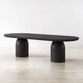Modern Sculptural Oval Dining Table - Detail View