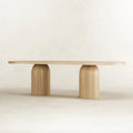 Modern Sculptural Oval Dining Table - Main View