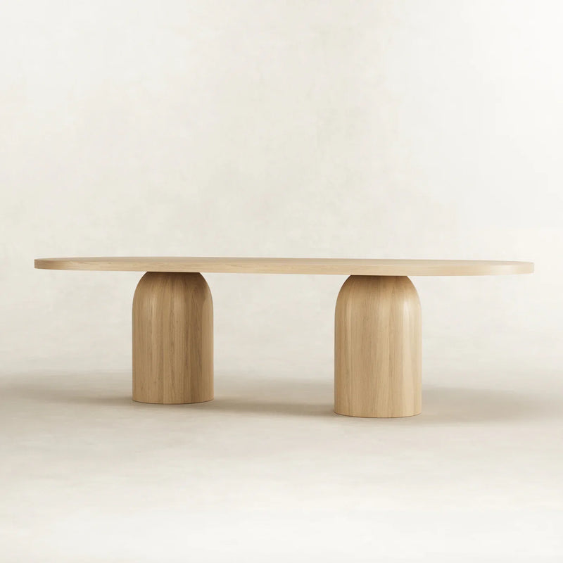 Modern Sculptural Oval Dining Table - Main View