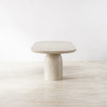 Modern Sculptural Oval Dining Table - Side View