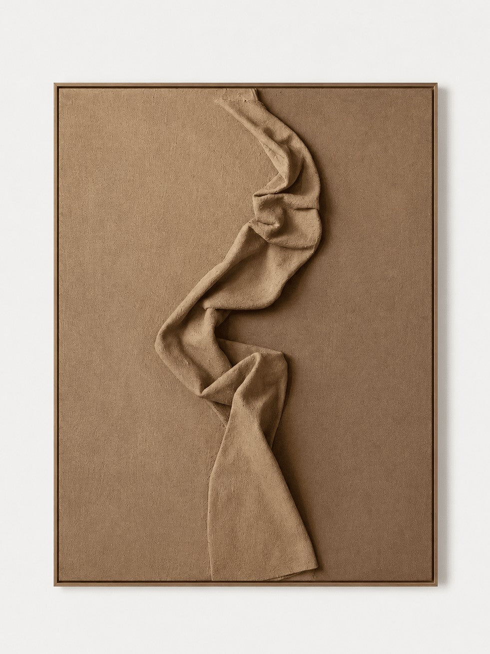Modern Sculptural Relief Wall Art, Earthen Fold