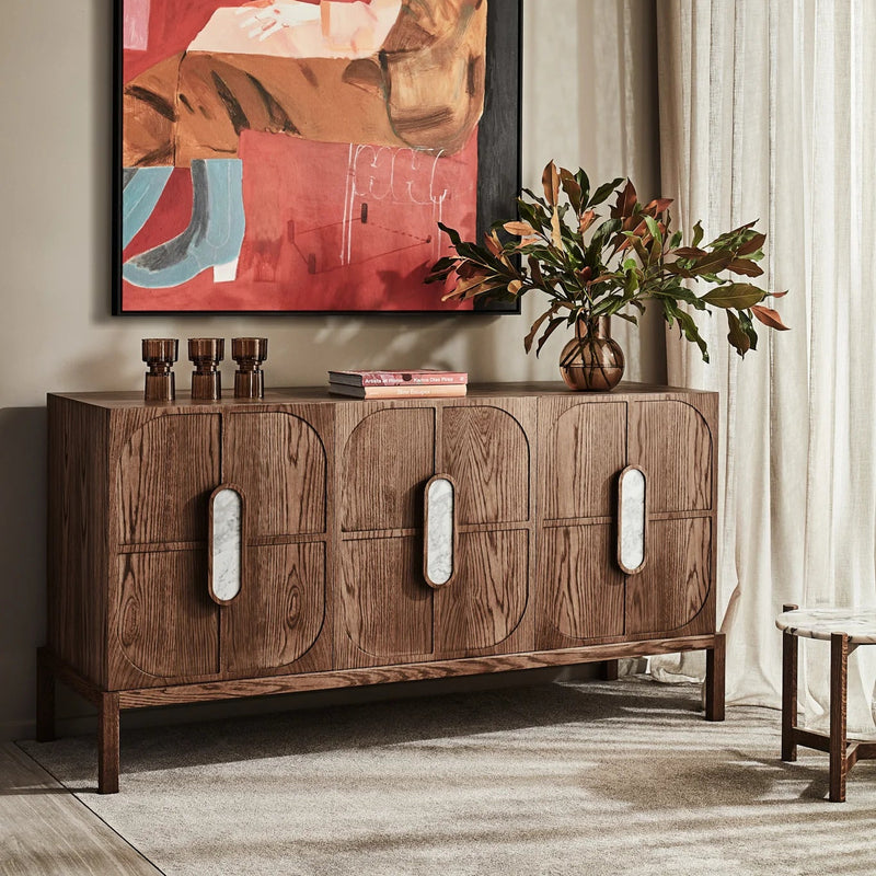 Modern Sculptural Solid wood Sideboard - Main View