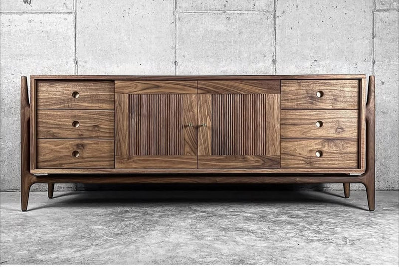 Modern Sculptural Wave Sideboard Buffet - Main View