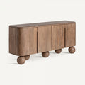 Modern Sculptural Wood Sideboard - Detail View