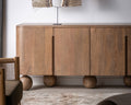 Modern Sculptural Wood Sideboard - Main View