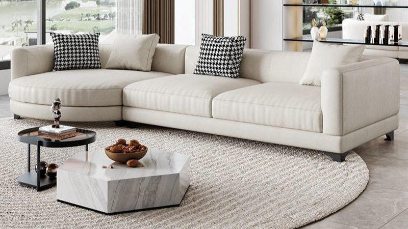 Modern Sectional Sofa – Plush Upholstery, Deep Seating area & Minimalist Design