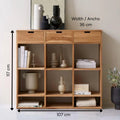 Modern Solid Teak Wood Storage Console - Lifestyle Setting
