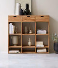 Modern Solid Teak Wood Storage Console - Main View