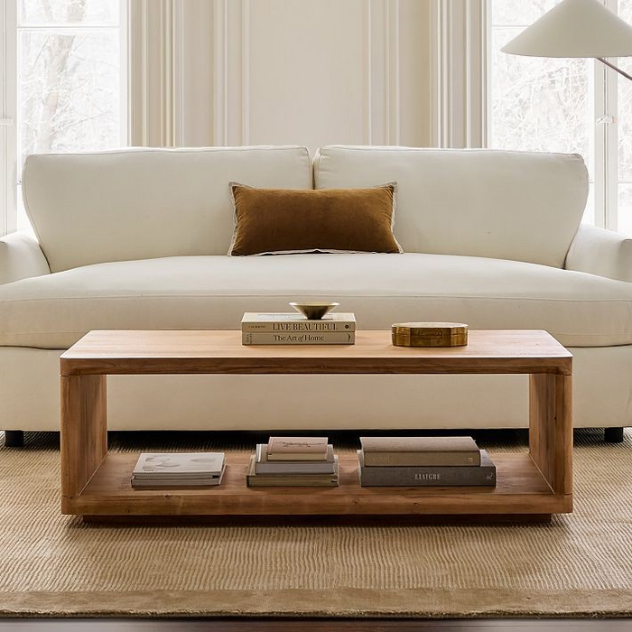 Modern Solid Wood Open Frame Coffee Table - Main View