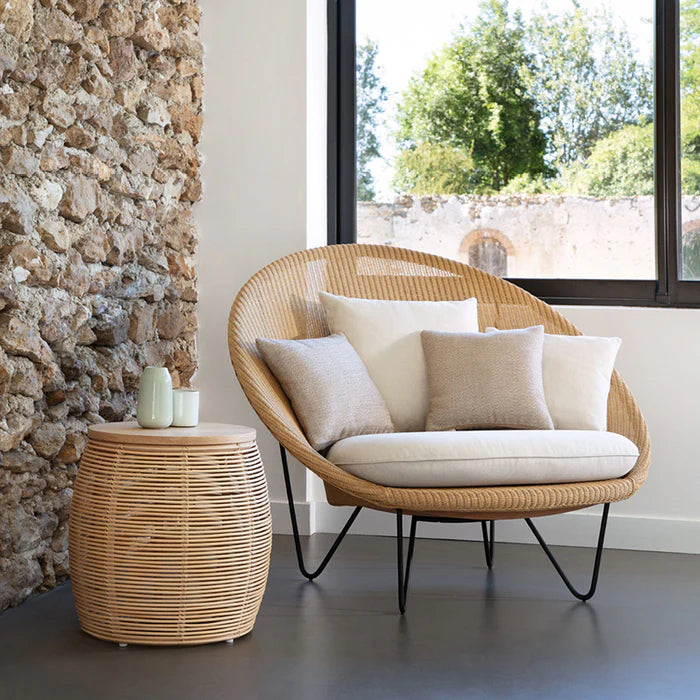 Modern Synthetic Rope & Aluminum Patio Conversation Set - Main View