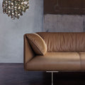 Italian Tan Leather Sofa
