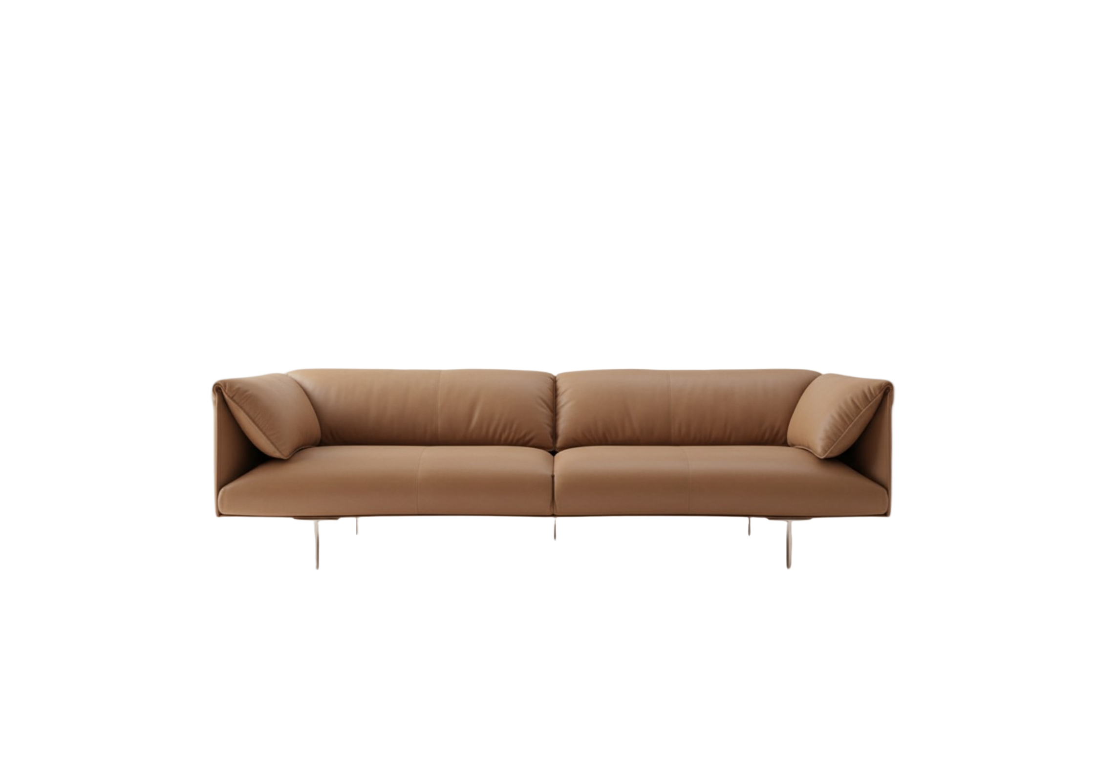 Contemporary interior design with a leather sofa