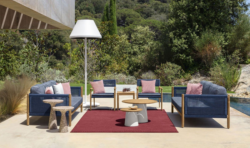 Modern Teak & Rope Outdoor Lounge Set - Main View