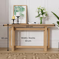 Modern Teak Console Table - Detail View