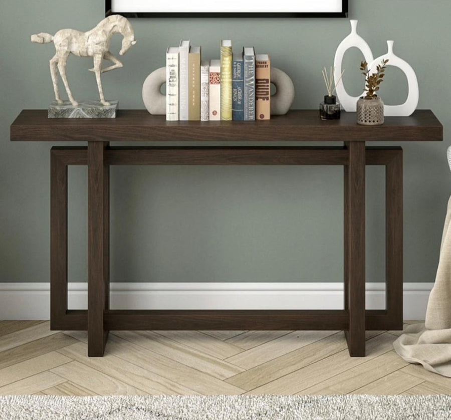Modern Teak Console Table - Main View