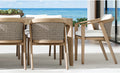 Modern Teak Outdoor Dining Set - Side View