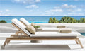 Modern Teak Sun Lounger - Alternate Angle