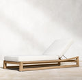 Modern Teak Sun Lounger - Detail View