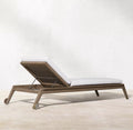 Modern Teak Sun Lounger - Lifestyle Setting