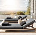 Modern Teak Sun Lounger - Main View