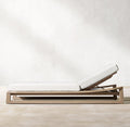 Modern Teak Sun Lounger - Side View