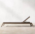 Modern Teak Sun Lounger - Side View