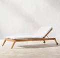 Modern Teak Sun Lounger - Texture Detail