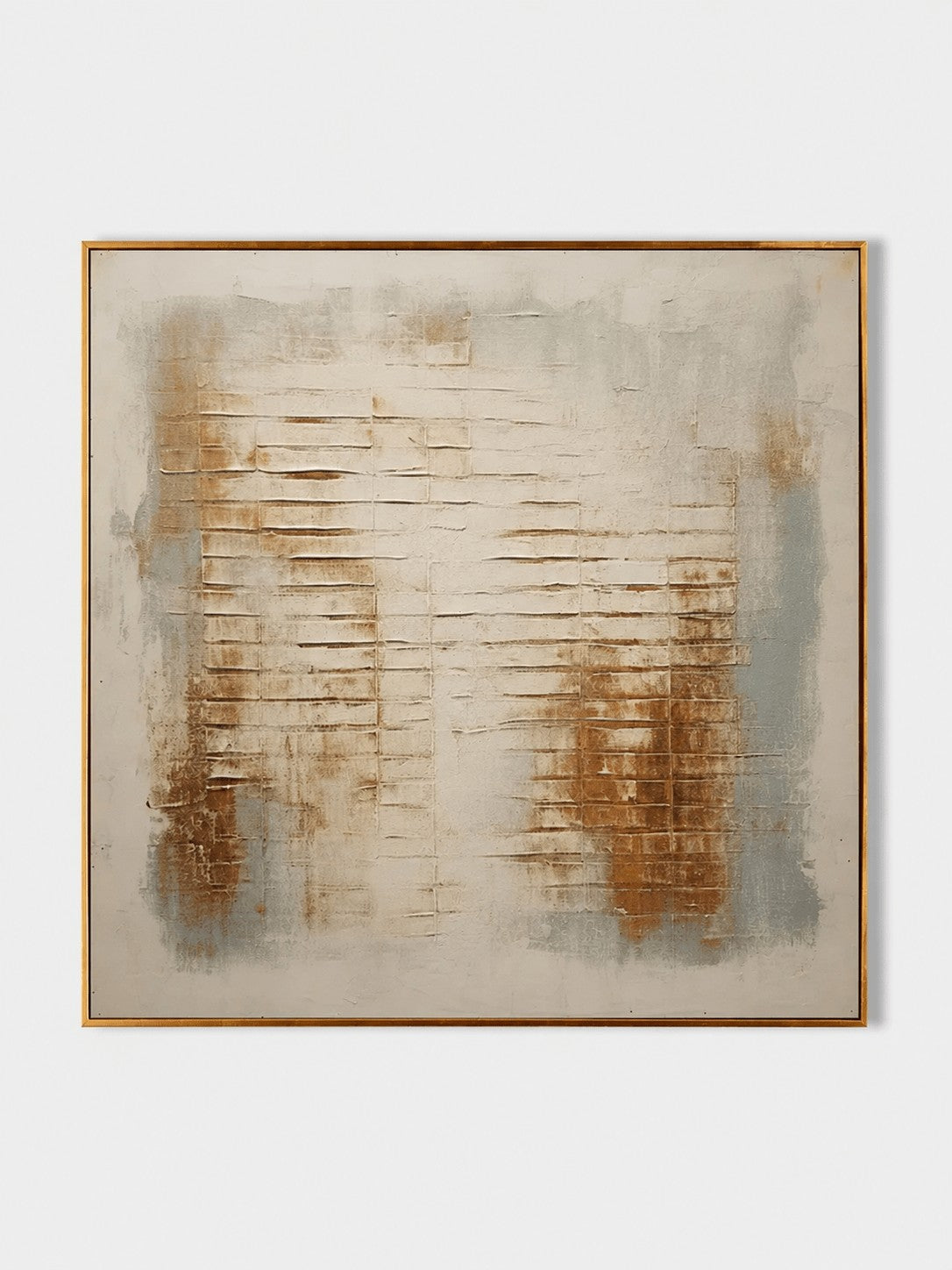 Modern Textured Abstract Wall Art, Weathered City Grid