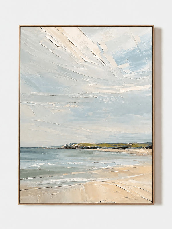 Modern Textured Coastal Beach Wall Art