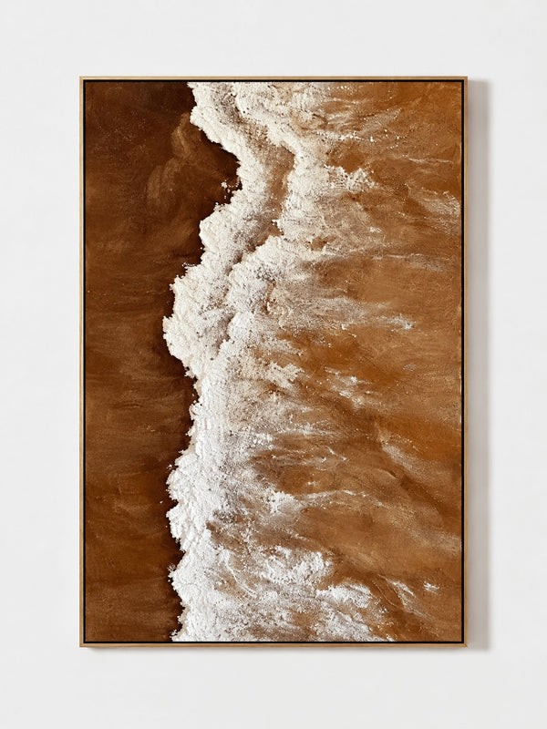 Modern Textured Coastal Wall Art, Tidal Earth