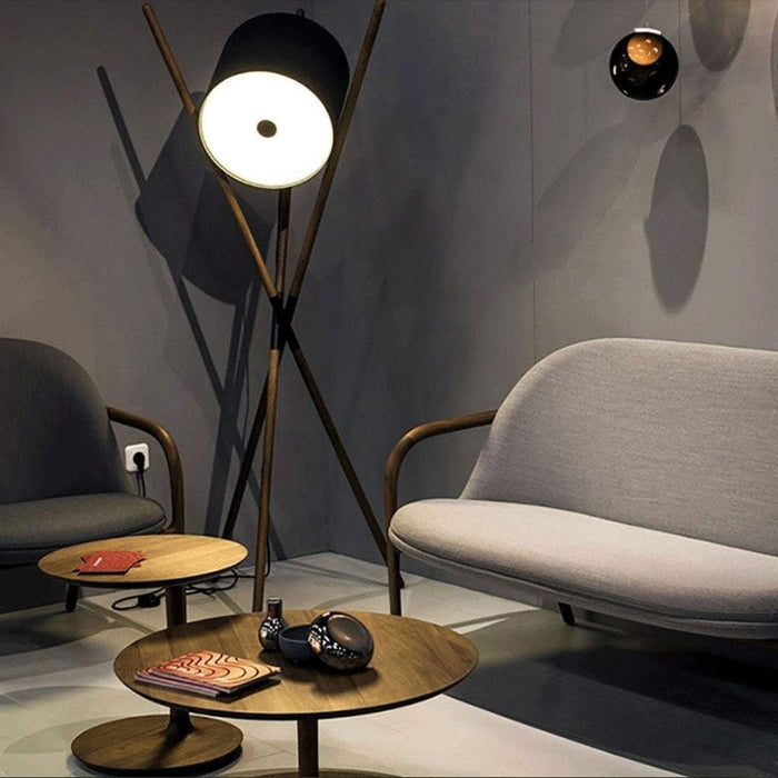 Modern Tripod Spotlight Floor Lamp - Main View