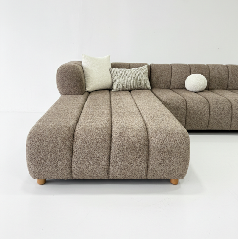 Modern Tufted Bouclé Sectional Sofa - L Shape Sofa