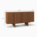 Modern Vertical Slatted Wood Sideboard - Lifestyle Setting