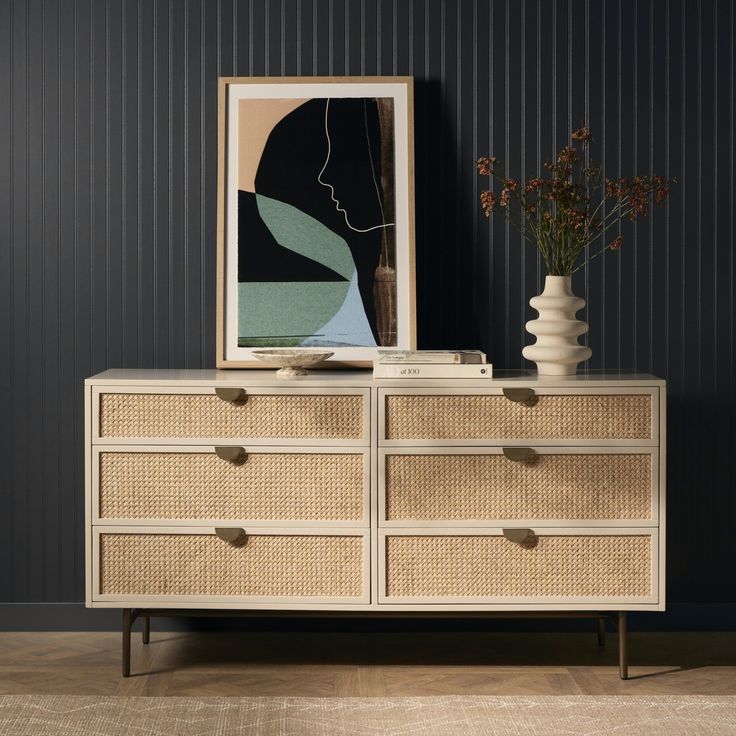 Modern Woven Dresser - Main View