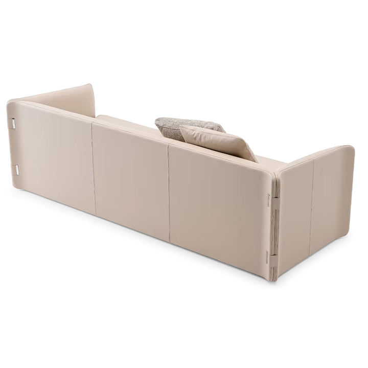 modern beige leather sofa set